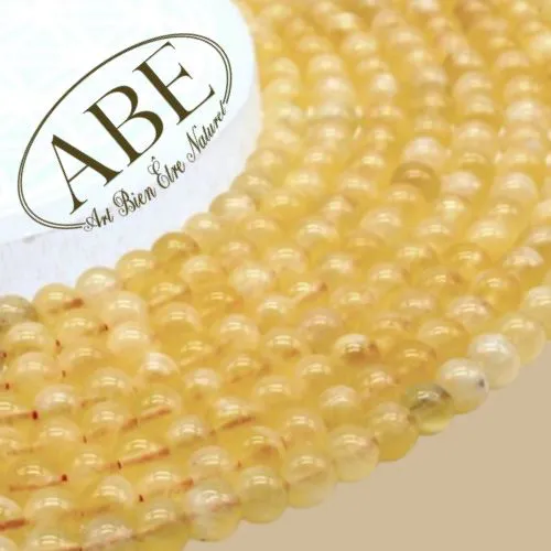 Perles Calcite Orange 6mm 10Pcs