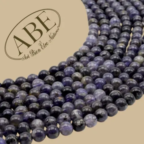 Perles Cordierite 6mm 10Pcs
