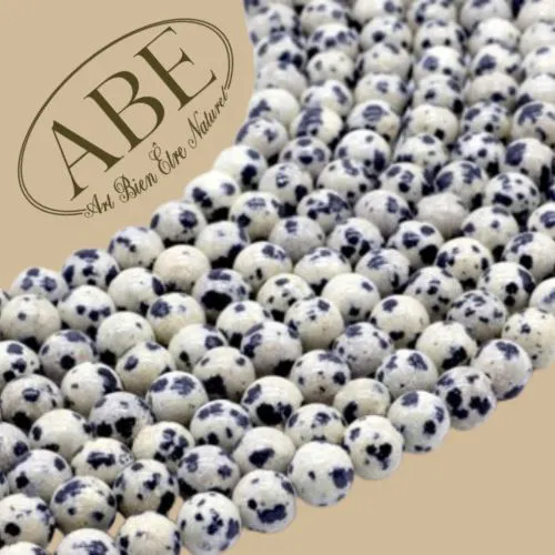 Perles Jaspe Dalmatien 6mm 10Pcs