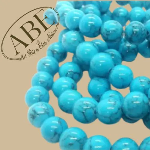 Turquoise Sinkiang  6mm 10 Pcs