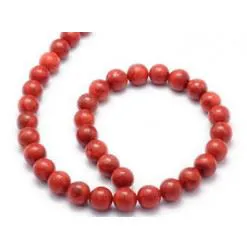 Perles CORAIL  6mm 10 Pcs