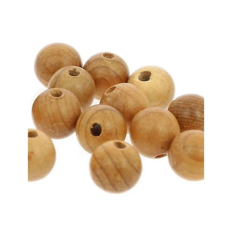 Bois Burlywood perle 6mm Ronde