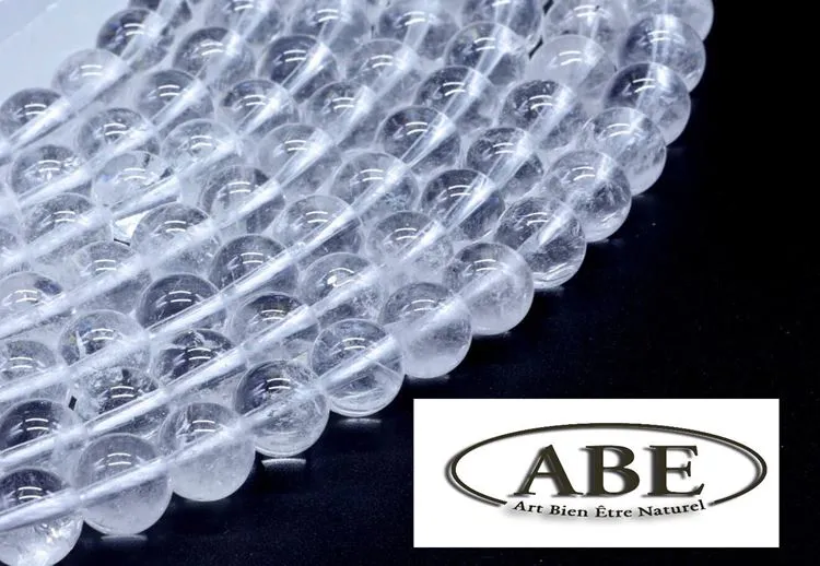 Perle Cristal  de Roche 8mm  10pcs