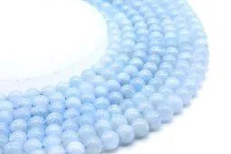 Perles Aigue Marine 8mm
