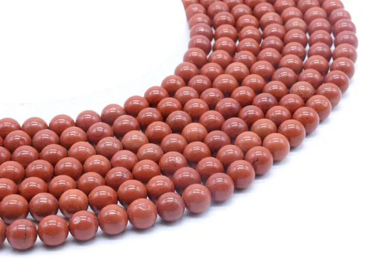 Perles de jaspe rouge de 8 mm