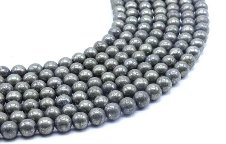 Perles de pyrite de 8 mm
