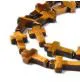 Oeil de Tigre 16mm Perle Croix Percée 