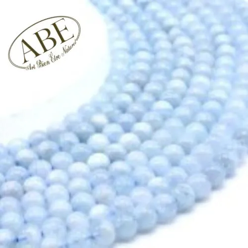 Perles Aigue marine6mm x100