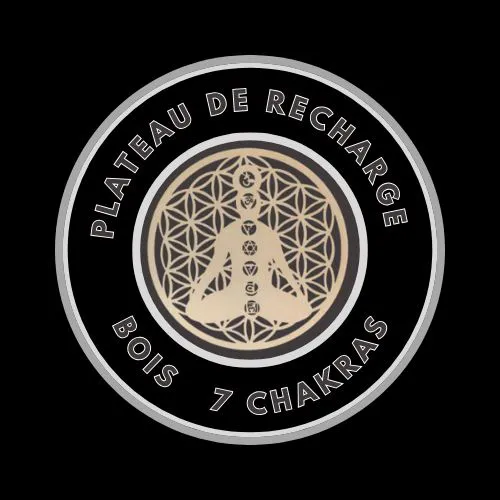 Plateau Recharge Bois 7 chakras 20cm