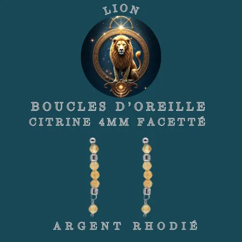 Boucles d'oreille Zodiac Lion