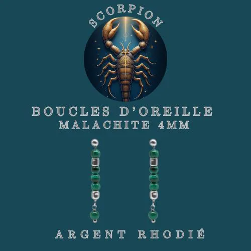 Boucles d'oreille Zodiac Scorpion