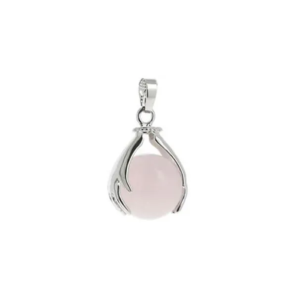 Pendentif pierre Quartz Rose Mano