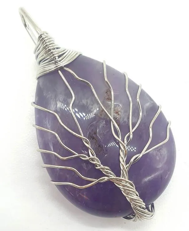 Pendentif Arbre de Vie - Améthyste 4cm