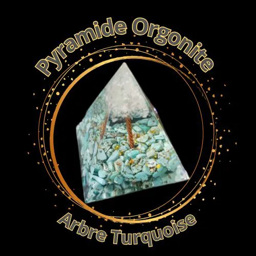 Pyramide Orgonite Arbre Turquoise
