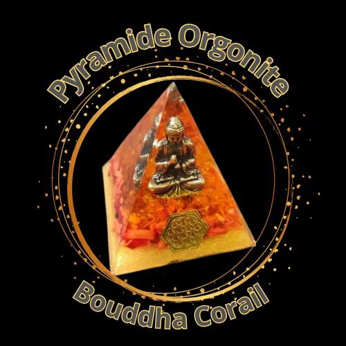 Pyramide Orgonite Bouddha Corail