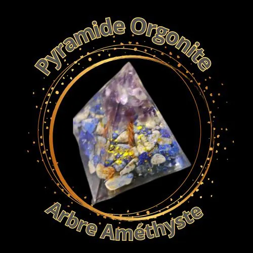 Pyramide Orgonite Arbre Améthyste