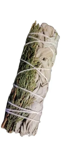 Sauge Blanche + Cèdre 11cm (+-30gr.)