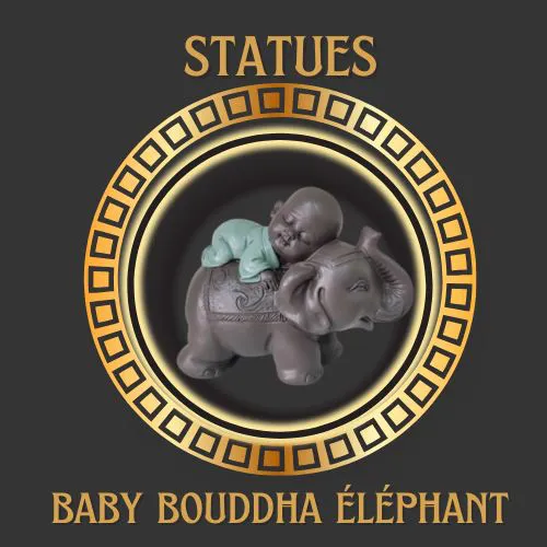 Statue baby bouddha elephant