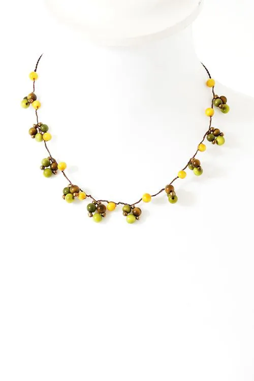 Collier Olivia Tonalit&eacute; Verte