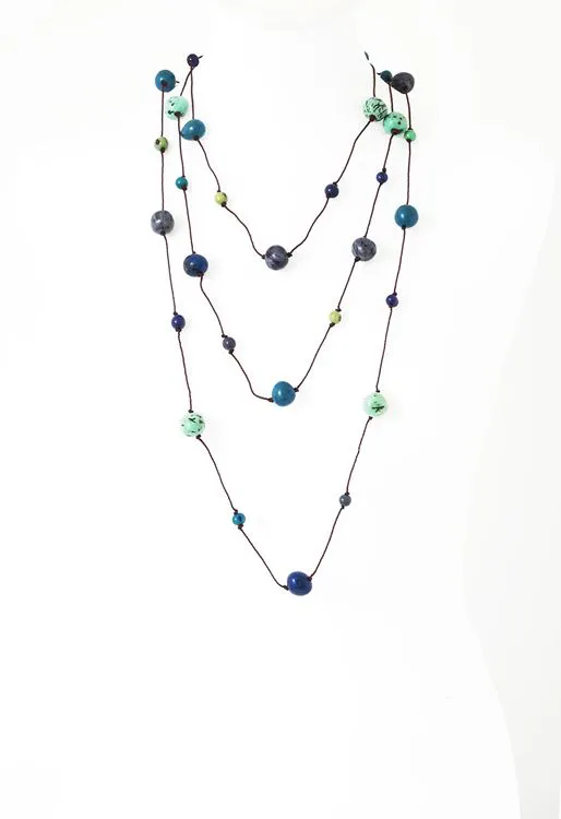Collier Triplex Tonalit&eacute; Turquoise