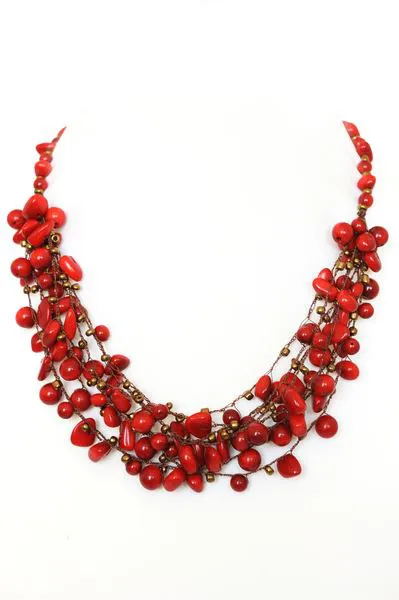 Collier Magda Rouge