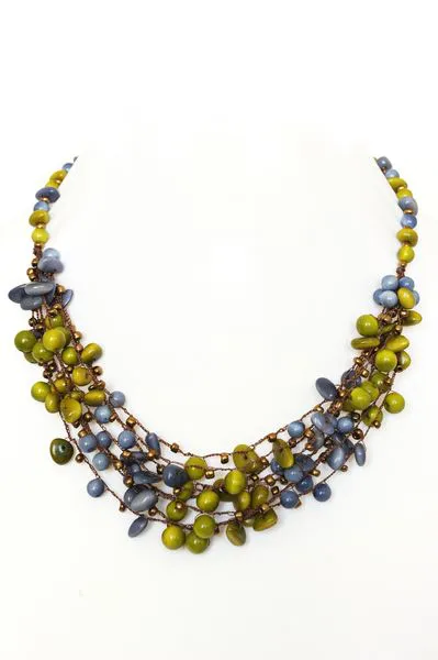 Collier Magda Pistache Ardoise