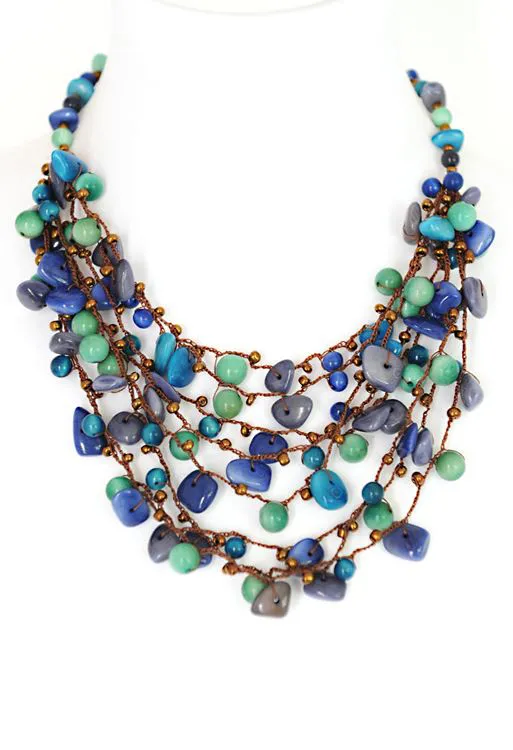 Collier Magda Tonalit&eacute; Turquoise