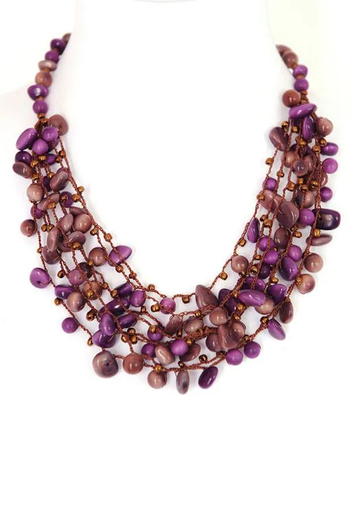 Collier Magda Lila Prune