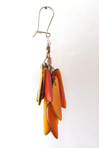 Boucle d'oreille - Flamme Jaune