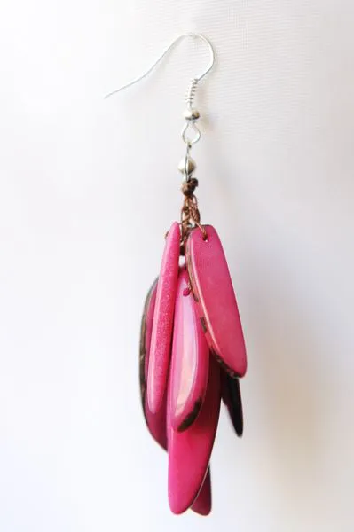 Boucle d'oreille - Flamme Rose