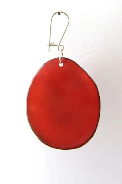 Boucle d'oreille - P&eacute;tale Rouge