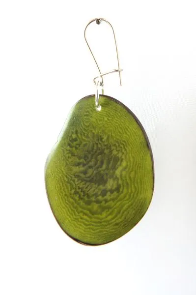 Boucle d'oreille - P&eacute;tale Vert