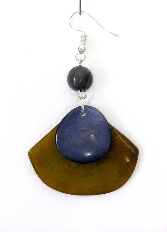 Boucle d'oreille - Val&eacute;ria Bronze Ardoise