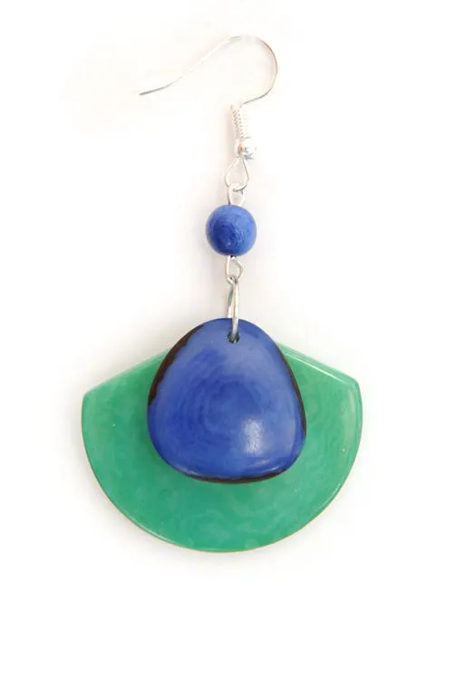 Boucle d'oreille - Val&eacute;ria Menta Bleu