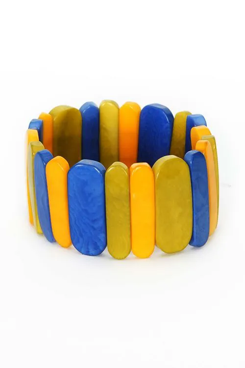 Bracelet Chambo Jaune Azul Pistache