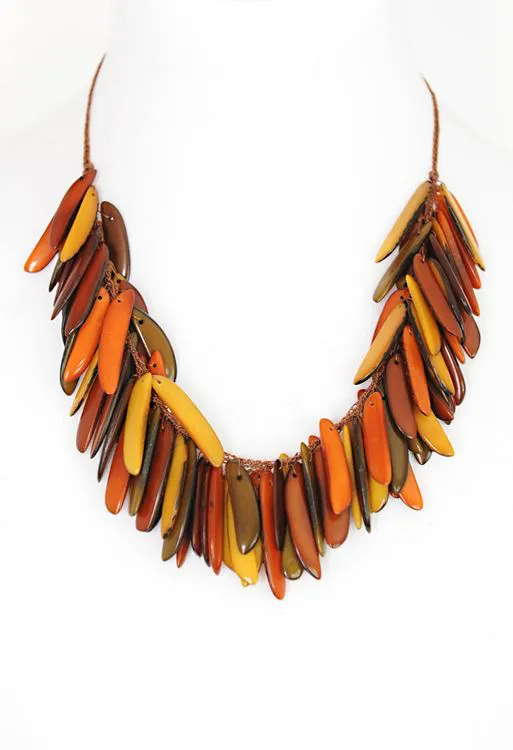 Collier - Flamme Corail Caf&eacute;