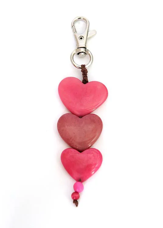 Porte Clefs - Corazon Rose