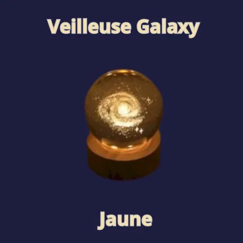 Veilleuse Galaxy  Jaune 6 cm
