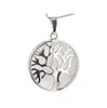 Pendentif Arbre de Vie Pierre Quartz Rose 1