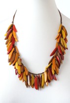 Collier - Flamme Orange Rouge