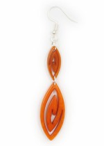 Boucle d'oreille - Puyos Orange Corail