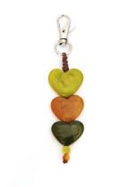 Porte Clefs - Corazon Jaune Vert