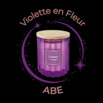 BOUGIE SOJA VIOLETTE EN FLEURS 100 GR