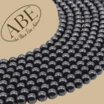 Perles Spinelle Noire 6mm 10Pcs