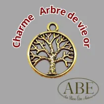 Charme Arbre de Vie Or 10 pcs