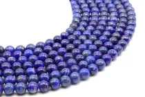 Perles de lapis-lazuli 'AA' de 8 mm