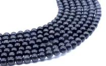 Perles d’obsidienne noire dorée 8mm