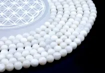 Perles Pierre Lune Blanche  'AA' 8mm