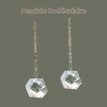 Pendule Dodécaèdre Cristal de Roche
