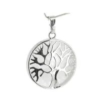Pendentif Arbre de Vie Pierre Cristal de Roche
